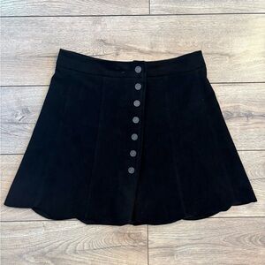 Dolce Vita Black Mini Skirt with Button Detail